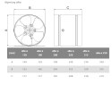 AIR ROXY WENTYLATOR KANAŁOWY PRZEMYSŁOWY ARW 250, METALOWY