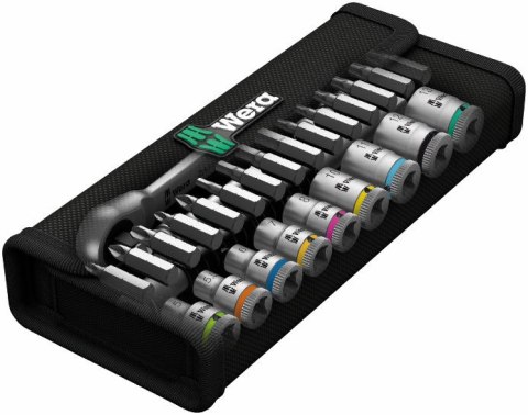WERA ZESTAW KLUCZY NASADOWYCH 1/4'' ZYLKOP 5-13MM, 28 CZ. WERA ZESTAW KLUCZY NASADOWYCH 1/4'' ZYLKOP 5-13MM, 28 CZ.