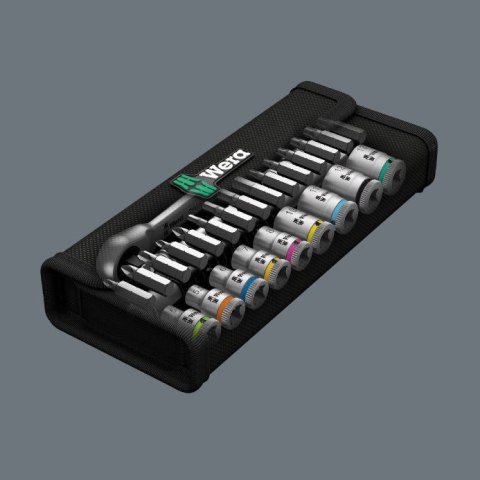 WERA ZESTAW KLUCZY NASADOWYCH 1/4'' ZYLKOP 5-13MM, 28 CZ. WERA ZESTAW KLUCZY NASADOWYCH 1/4'' ZYLKOP 5-13MM, 28 CZ.
