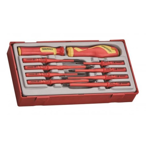 TENG TOOLS ZESTAW WKRĘTAKÓW 1000V IZOLOWANYCH 10SZT. TENG TOOLS ZESTAW WKRĘTAKÓW 1000V IZOLOWANYCH 10SZT.