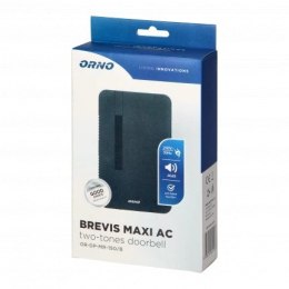 ORNO DZWONEK GONG DO DRZWI PRZEWODOWY BREVIS MAXI CZARNY 230V