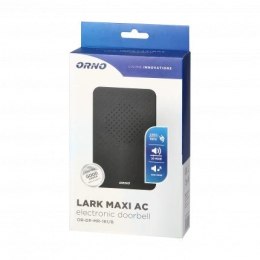 ORNO DZWONEK PRZEWODOWY ELEKTRONICZNY ORNO LARK MAXI AC CZARNY