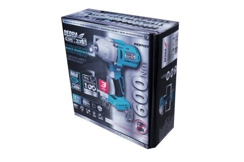 DEDRA KLUCZ UDAROWY AKUMULATOROWY 1/2'' 18V 650NM 0*AH SAS+ DEDRA KLUCZ UDAROWY AKUMULATOROWY 1/2'' 18V 650NM 0*AH SAS+