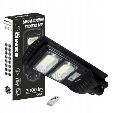 UN LAMPA LED ULICZNA SOLARNA 100W 6000K IP65 2000LM UN LAMPA LED ULICZNA SOLARNA 100W 6000K IP65 2000LM