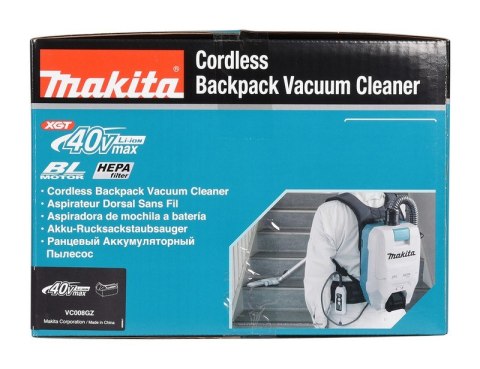 MAKITA ODKURZACZ AKUMULATOROWY PLECAKOWY 2 L 40V XGT 0*AH MAKITA ODKURZACZ AKUMULATOROWY PLECAKOWY 2 L 40V XGT 0*AH
