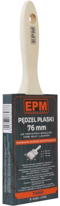 EPM PĘDZEL ANGIELSKI PŁASKI TIMBER 76MM 3''