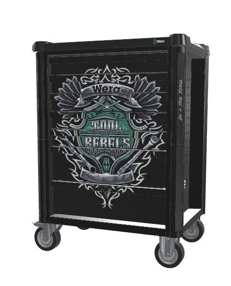 WERA WÓZEK WARSZTATOWY 1 TOOL REBEL 9700 Z WYPOSAŻENIEM, 78CZ. WERA WÓZEK WARSZTATOWY 1 TOOL REBEL 9700 Z WYPOSAŻENIEM, 78CZ.