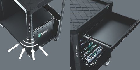 WERA WÓZEK WARSZTATOWY 1 TOOL REBEL 9700 Z WYPOSAŻENIEM, 78CZ. WERA WÓZEK WARSZTATOWY 1 TOOL REBEL 9700 Z WYPOSAŻENIEM, 78CZ.