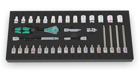 WERA WÓZEK WARSZTATOWY 1 TOOL REBEL 9700 Z WYPOSAŻENIEM, 78CZ. WERA WÓZEK WARSZTATOWY 1 TOOL REBEL 9700 Z WYPOSAŻENIEM, 78CZ.