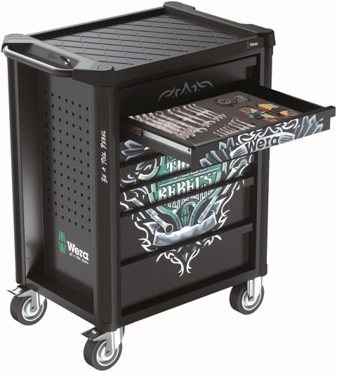 WERA WÓZEK WARSZTATOWY 1 TOOL REBEL 9700 Z WYPOSAŻENIEM, 78CZ. WERA WÓZEK WARSZTATOWY 1 TOOL REBEL 9700 Z WYPOSAŻENIEM, 78CZ.