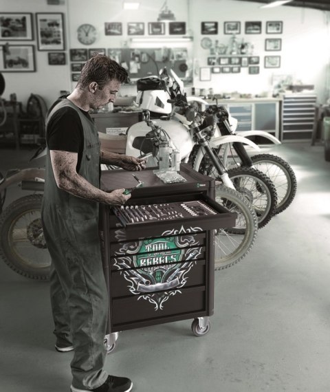 WERA WÓZEK WARSZTATOWY 1 TOOL REBEL 9700 Z WYPOSAŻENIEM, 78CZ. WERA WÓZEK WARSZTATOWY 1 TOOL REBEL 9700 Z WYPOSAŻENIEM, 78CZ.