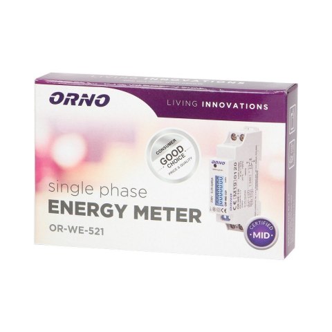 ORNO 1-FAZOWY LICZNIK ENERGII ELEKTRYCZNEJ PODŚWIETLANY 40A ORNO 1-FAZOWY LICZNIK ENERGII ELEKTRYCZNEJ PODŚWIETLANY 40A