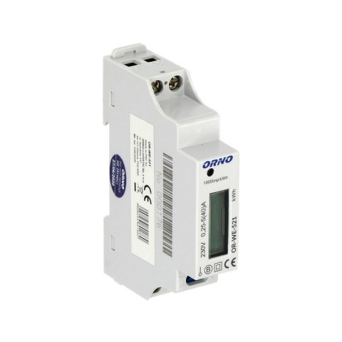 ORNO 1-FAZOWY LICZNIK ENERGII ELEKTRYCZNEJ PODŚWIETLANY 40A ORNO 1-FAZOWY LICZNIK ENERGII ELEKTRYCZNEJ PODŚWIETLANY 40A