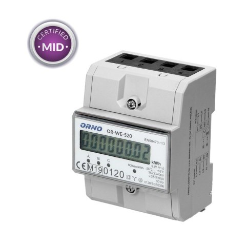 ORNO 3-FAZOWY LICZNIK ENERGII ELEKTRYCZNEJ 80A ORNO 3-FAZOWY LICZNIK ENERGII ELEKTRYCZNEJ 80A