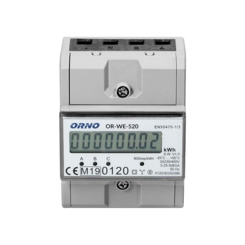 ORNO 3-FAZOWY LICZNIK ENERGII ELEKTRYCZNEJ 80A ORNO 3-FAZOWY LICZNIK ENERGII ELEKTRYCZNEJ 80A