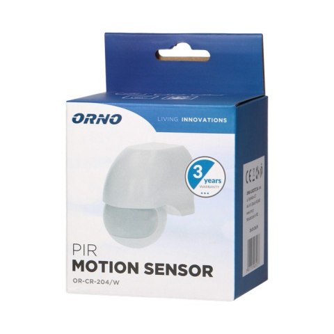 ORNO CZUJNIK RUCHU 180 ST. IP44 1200W BIAŁY ORNO CZUJNIK RUCHU 180 ST. IP44 1200W BIAŁY