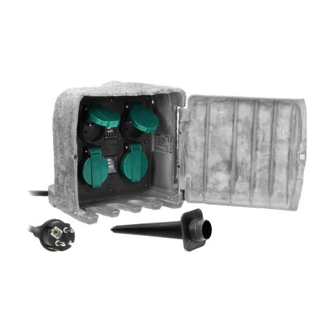 ORNO GNIAZDO OGRODOWE KAMIEŃ 4X2P+Z, 3X1,5MM ORNO GNIAZDO OGRODOWE KAMIEŃ 4X2P+Z, 3X1,5MM