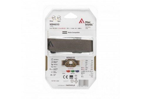 MACTRONIC LATARKA CZOŁOWA NOMAD 03 340LM 3*AAA MACTRONIC LATARKA CZOŁOWA NOMAD 03 340LM 3*AAA