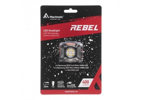 MACTRONIC LATARKA CZOŁOWA REBEL 400LM POMARAŃCZOWA MACTRONIC LATARKA CZOŁOWA REBEL 400LM POMARAŃCZOWA