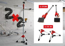 BESSEY ZESTAW 2 PODPÓRKI SUFITOWE STE+2 STOJAKI SET