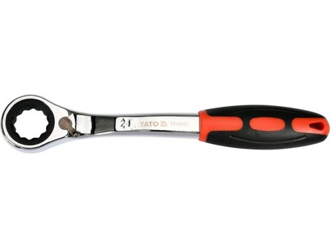 YATO KLUCZ OCZKOWY ODGIĘTY Z GRZECHOTKĄ 24MM YATO KLUCZ OCZKOWY ODGIĘTY Z GRZECHOTKĄ 24MM