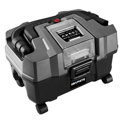 GRAPHITE ODKURZACZ WARSZTATOWY ENERGY+ 18V, LI-ION, 10 L, BEZ AKUM. GRAPHITE ODKURZACZ WARSZTATOWY ENERGY+ 18V, LI-ION, 10 L, BEZ AKUM.