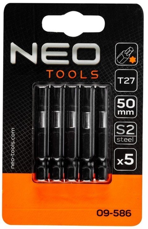 NEO ZESTAW BITÓW UDAROWYCH S2, 50 MM, T27, 5 SZT.. NEO ZESTAW BITÓW UDAROWYCH S2, 50 MM, T27, 5 SZT..