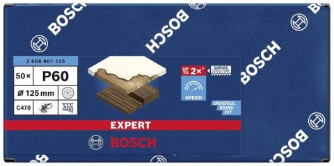 BOSCH KRĄŻEK PRZYCZEPNY 125MM EXPERT EXC470 G60 PERFOROWANY BOSCH KRĄŻEK PRZYCZEPNY 125MM EXPERT EXC470 G60 PERFOROWANY