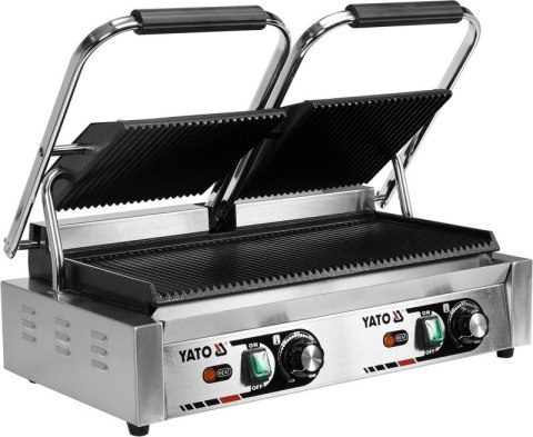 YATO PODWÓJNY GRILL KONTAKTOWY RYFLOWANY 58CM, 3,6KW YATO PODWÓJNY GRILL KONTAKTOWY RYFLOWANY 58CM, 3,6KW