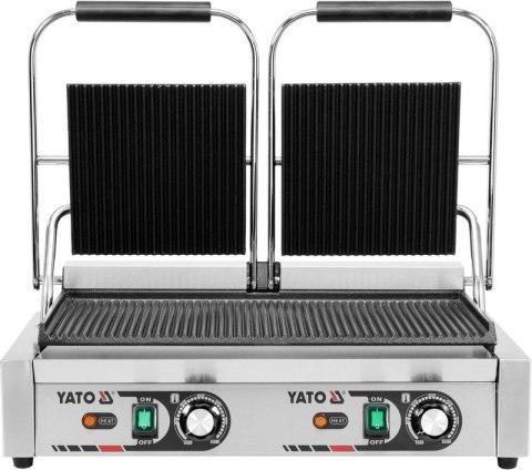 YATO PODWÓJNY GRILL KONTAKTOWY RYFLOWANY 58CM, 3,6KW YATO PODWÓJNY GRILL KONTAKTOWY RYFLOWANY 58CM, 3,6KW