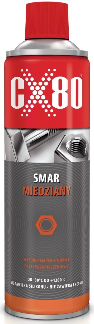 CX-80 SMAR MIEDZIANY PRZECIWZAPIECZENIOWY AEROZOL 500ML CX-80 SMAR MIEDZIANY PRZECIWZAPIECZENIOWY AEROZOL 500ML