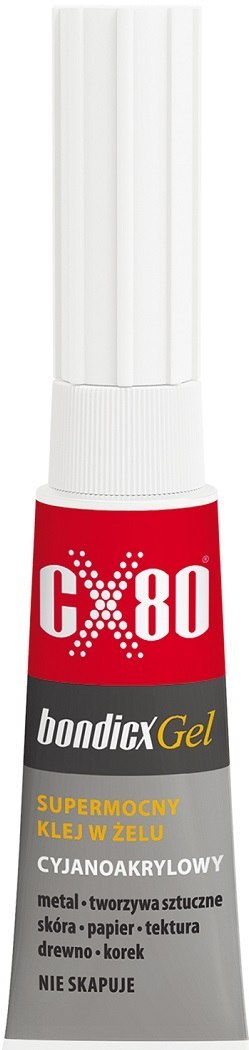 CX-80 KLEJ CYJANOAKRYLOWY BONDICX GEL 3G CX-80 KLEJ CYJANOAKRYLOWY BONDICX GEL 3G