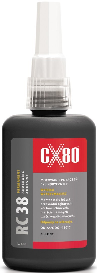 CX-80 KLEJ DO MONTAŻU ŁOŻYSK I PIERŚCIENI ZIELONY 50ML CX-80 KLEJ DO MONTAŻU ŁOŻYSK I PIERŚCIENI ZIELONY 50ML
