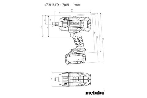 METABO KLUCZ UDAROWY AKUMULATOROWY 3/4'' SSW 18 LTX 1750 BL METABO KLUCZ UDAROWY AKUMULATOROWY 3/4'' SSW 18 LTX 1750 BL
