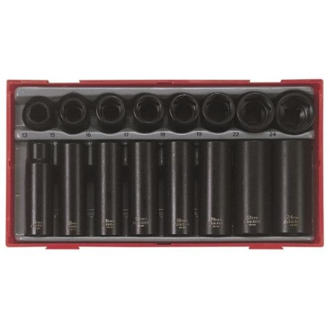 TENG TOOLS ZESTAW NASADEK Z CHWYTEM KWADRATOWYM 1/2''TT9116N, 23EL.