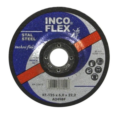 TECHNIFLEX TARCZA WYPUKŁA T27 125*3.2*22 TECHNIFLEX TARCZA WYPUKŁA T27 125*3.2*22