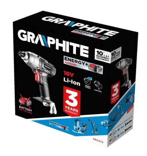 GRAPHITE ZAKRĘTARKA AKUMULATOROWA ENERGY+ 18V LI-ION BEZ AKUMULATOR GRAPHITE ZAKRĘTARKA AKUMULATOROWA ENERGY+ 18V LI-ION BEZ AKUMULATOR
