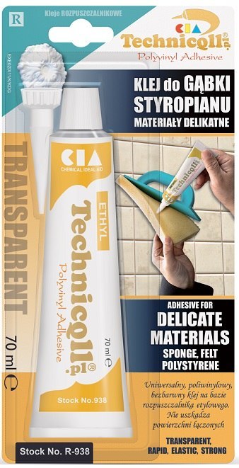 TECHNICQLL KLEJ DO GĄBKI I STYROPIANU 70ML TECHNICQLL KLEJ DO GĄBKI I STYROPIANU 70ML