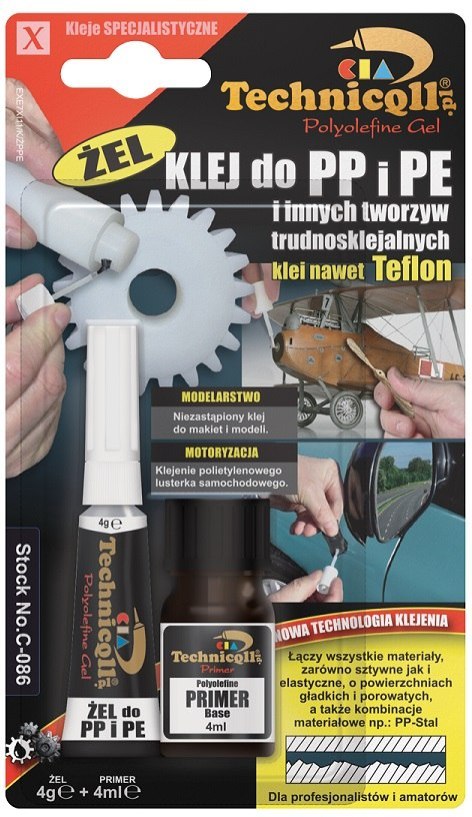 TECHNICQLL KLEJ DO PP PE Z PRIMEREM 4G+4ML ŻEL TECHNICQLL KLEJ DO PP PE Z PRIMEREM 4G+4ML ŻEL