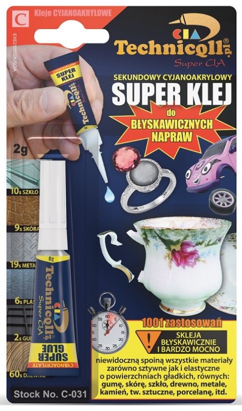 TECHNICQLL KLEJ SEKUNDOWY SUPER KLEJ 2G TECHNICQLL KLEJ SEKUNDOWY SUPER KLEJ 2G