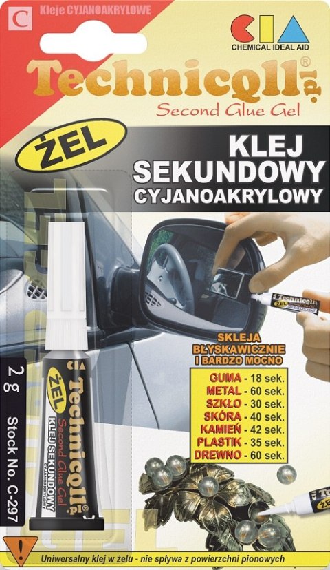 TECHNICQLL KLEJ SEKUNDOWY ŻEL 2G TECHNICQLL KLEJ SEKUNDOWY ŻEL 2G