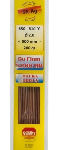 CASTOLIN LUT TWARDY CU FLAM RB 5286 CUP 5% AG - 500*2MM 200G