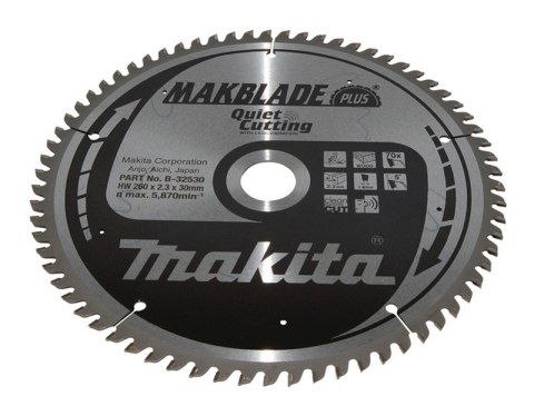MAKITA TARCZA TNĄCA MAKBLADE 260*30MM 70Z MAKITA TARCZA TNĄCA MAKBLADE 260*30MM 70Z