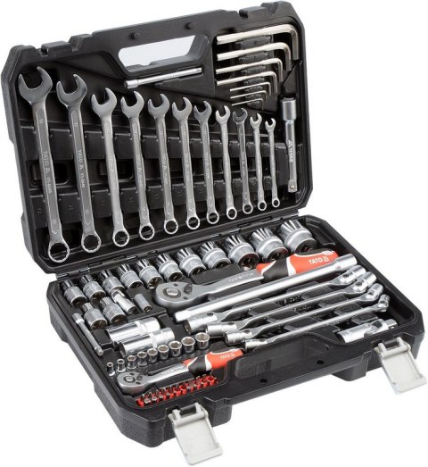 YATO ZESTAW NARZĘDZIOWY 1/2'' 1/4'' 77 CZĘŚCI L YATO ZESTAW NARZĘDZIOWY 1/2'' 1/4'' 77 CZĘŚCI L