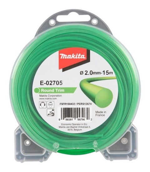 MAKITA ŻYŁKA NYLONOWA OKRĄGŁA 2.0MM/15M MAKITA ŻYŁKA NYLONOWA OKRĄGŁA 2.0MM/15M