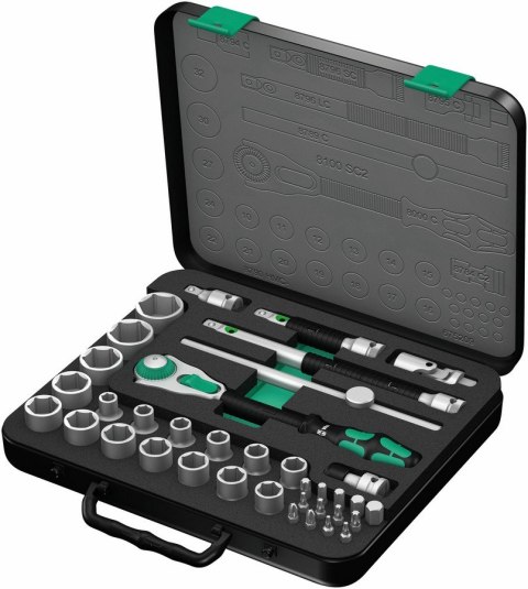 WERA GRZECHOTKA ZYKLOP SPEED 1/2'' W ZESTAWIE METRYCZNYM, 37CZ. WERA GRZECHOTKA ZYKLOP SPEED 1/2'' W ZESTAWIE METRYCZNYM, 37CZ.
