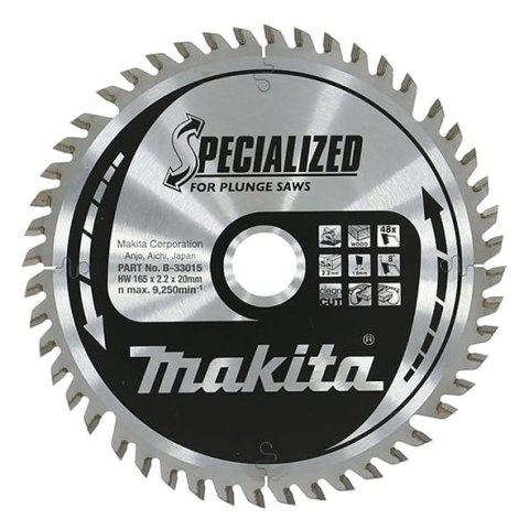 MAKITA PIŁA SPIEKOWA DO DREWNA SPECJALIZED 165*20MM 48Z MAKITA PIŁA SPIEKOWA DO DREWNA SPECJALIZED 165*20MM 48Z