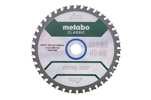 METABO PIŁA TARCZOWA STEEL CUT/SANDWICH PANEL CLASSIC 165*20MM Z40 METABO PIŁA TARCZOWA STEEL CUT/SANDWICH PANEL CLASSIC 165*20MM Z40