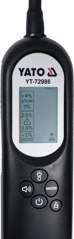 YATO TESTER DO PŁYNU HAMULCOWEGO ELEKTRONICZNY WYŚWIETLACZ YATO TESTER DO PŁYNU HAMULCOWEGO ELEKTRONICZNY WYŚWIETLACZ