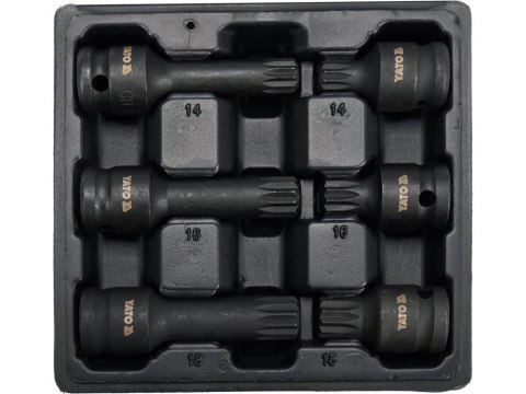 YATO ZESTAW UDAROWYCH KLUCZY TRZPIENIOWYCH SPLINE 1/2'' YATO ZESTAW UDAROWYCH KLUCZY TRZPIENIOWYCH SPLINE 1/2''